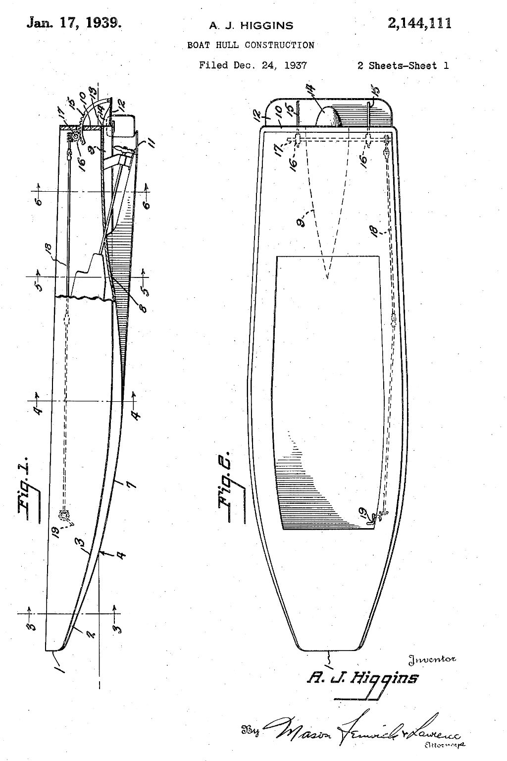 mage: The patent for Higgins Industries “Eureka” boat.