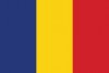 罗马尼亚国旗，带有垂直的蓝色、黄色和红色条纹