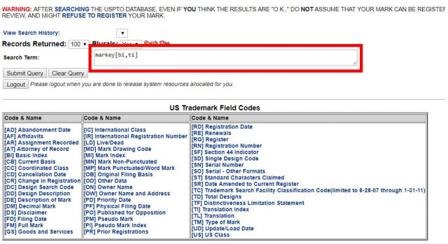 registered trademark lookup