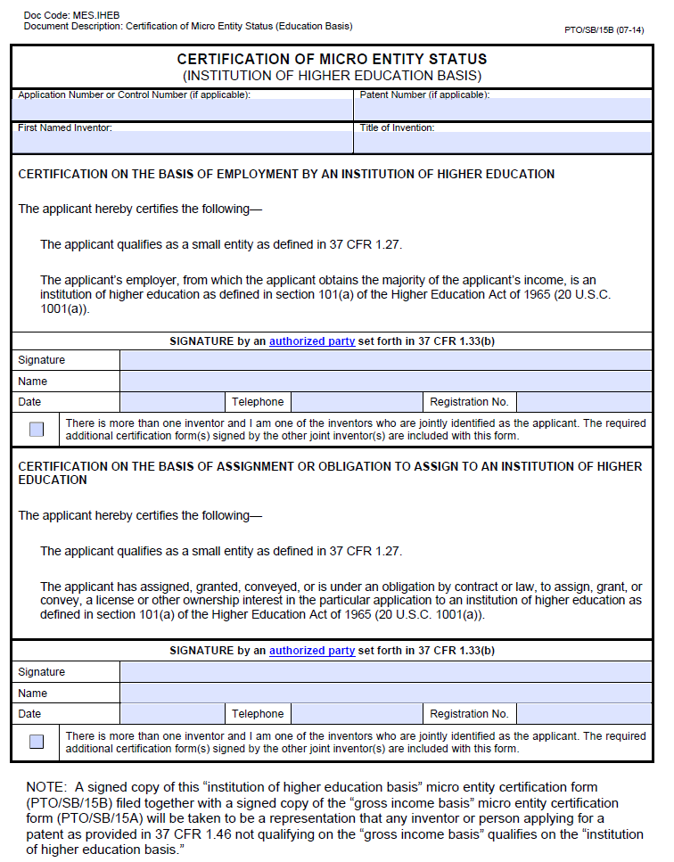 uspto assignment order